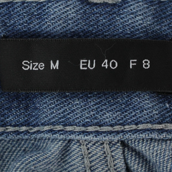 Women's Light Blue High Rise Straight Leg Jeans Size M Button Up - Pre-Owned