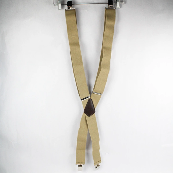 Lot of 2 SuspenderStore Men's Blue and Beige 54" Pin Clip Suspenders