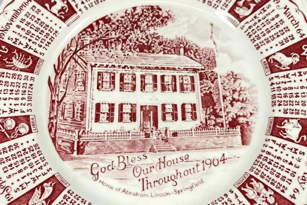 Lot of 2 Vintage Royal Staffordshire Zodiac Plates 1964 1966 Red Decor