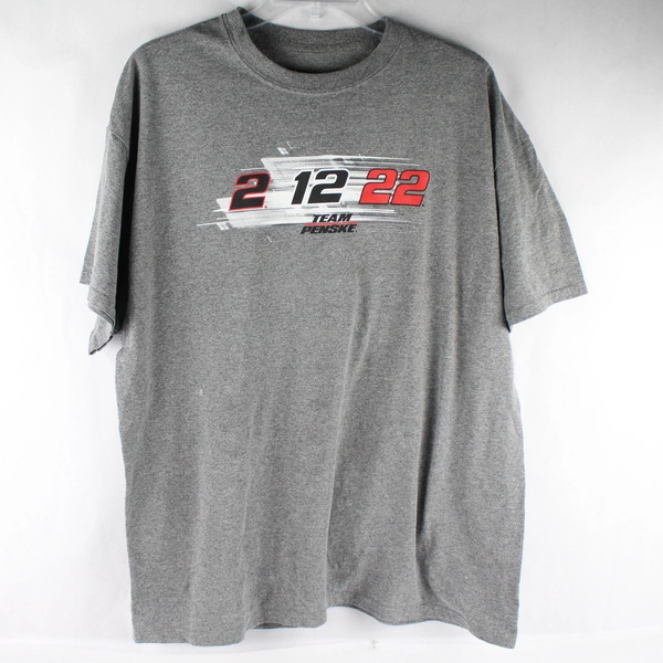 Team Penske 2 12 22 Gray Graphic T-Shirt Men's Size XL