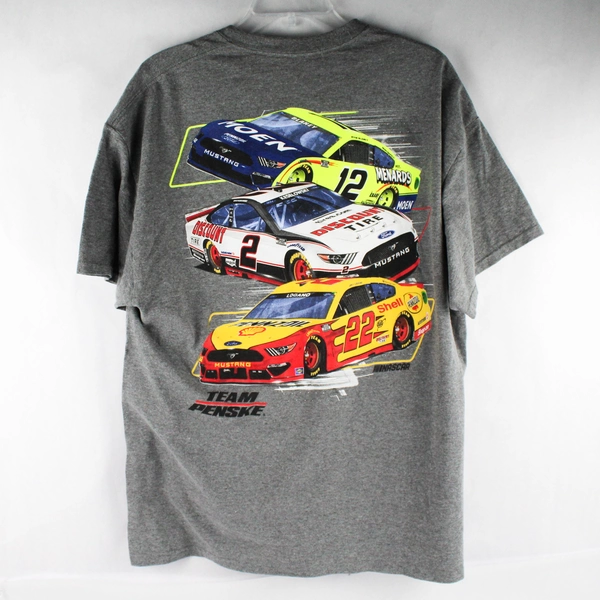 Team Penske 2 12 22 Gray Graphic T-Shirt Men's Size XL