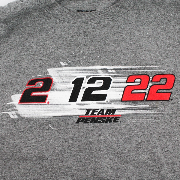 Team Penske 2 12 22 Gray Graphic T-Shirt Men's Size XL