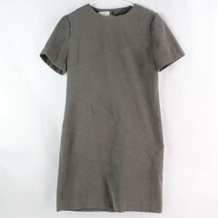 Vintage Worthington Gray Midi Pencil Dress Size 8 with Shoulder Pads