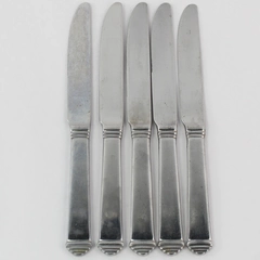 Lot of 5 Towle Montclair Stainless Steel Dinner Knives 9"