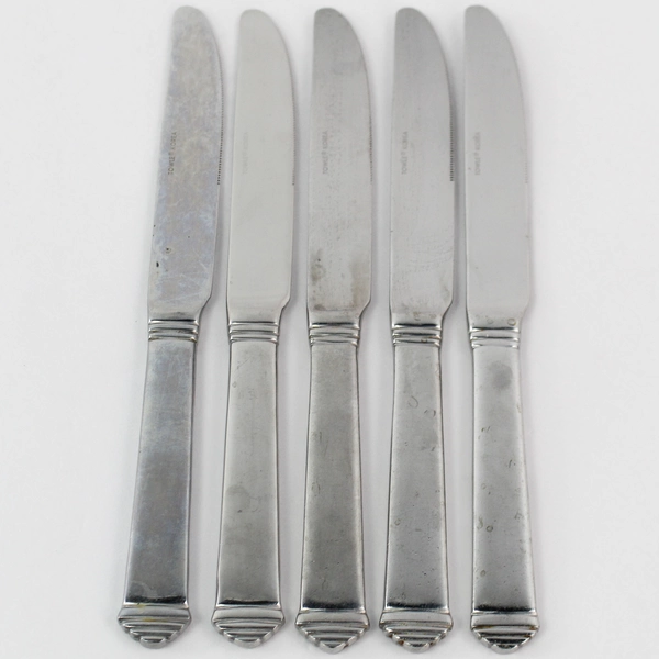 Lot of 5 Towle Montclair Stainless Steel Dinner Knives 9"