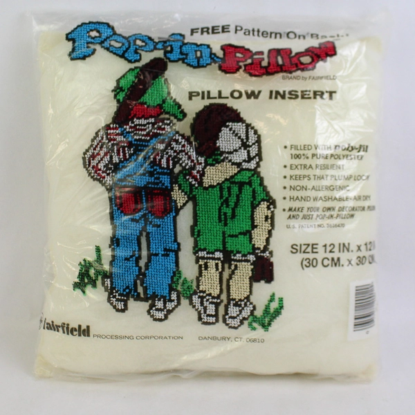 New Sealed Fairfield Pop-In Poly-Fil Pillow Insert 12" x 12"