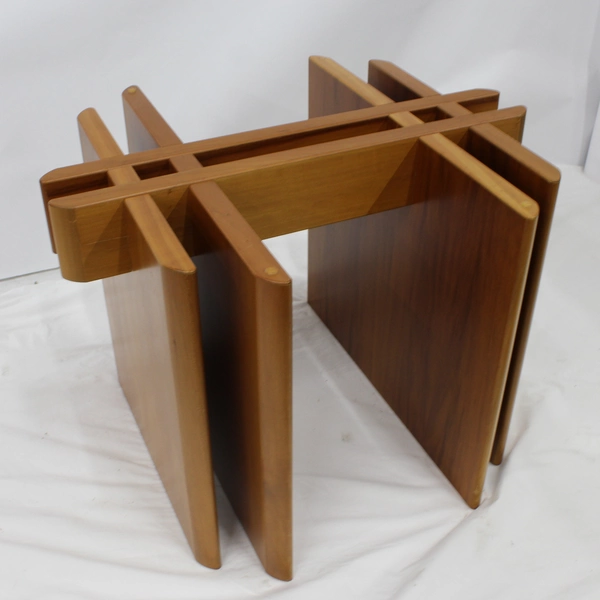 Danish Mid Century Modern Glass Top Coffee Table 