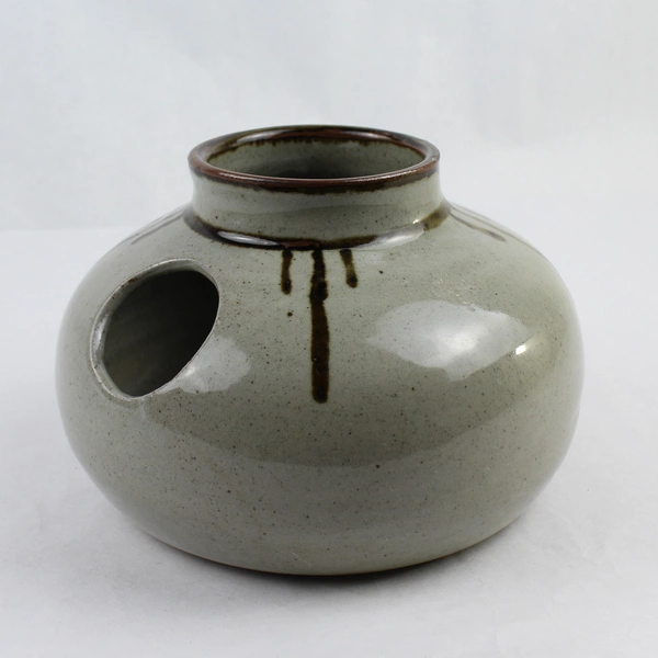 Signed Painted Ceramic Decorative Pottery Vase 6" Tall 7" Wide