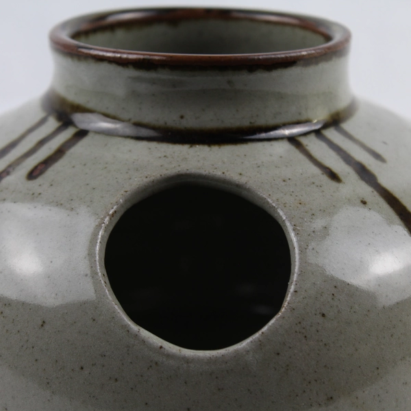 Signed Painted Ceramic Decorative Pottery Vase 6" Tall 7" Wide