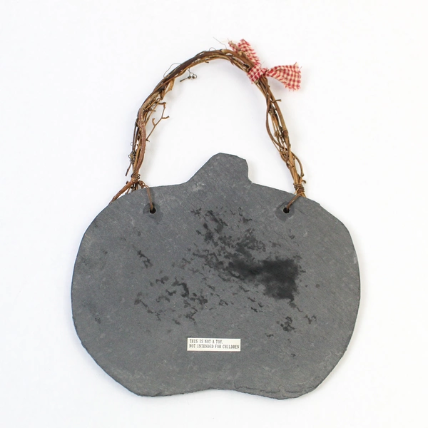 Thanksgiving Stone Pumpkin Hanging Sign - Season of Thanks Decor