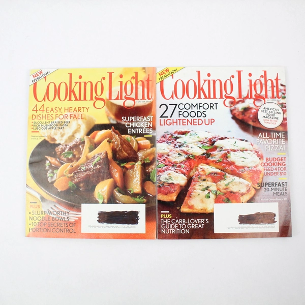 Lot of 3 Cooking Light Magazines 2009 September October November