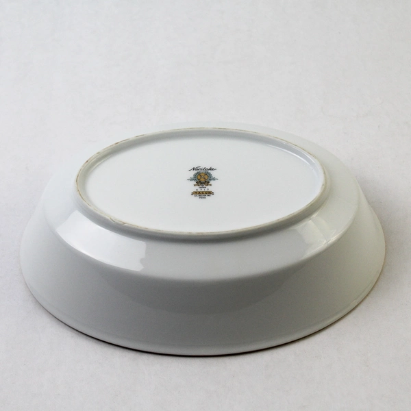 Noritake Japan #6717 Oval Casserole Dish Floral Pattern Gold Rim 9.5"