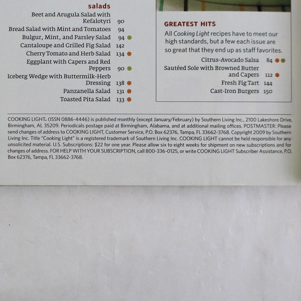 Cooking Light Magazine August 2009 21 Easy Does It Summer Menus 