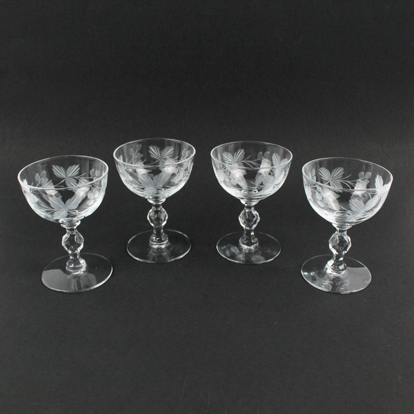 Set of 4 Morgantown 3.75 Inch Crystal Cocktail Glasses 7689-1 