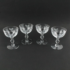 Set of 4 Morgantown 3.75 Inch Crystal Cocktail Glasses 7689-1 