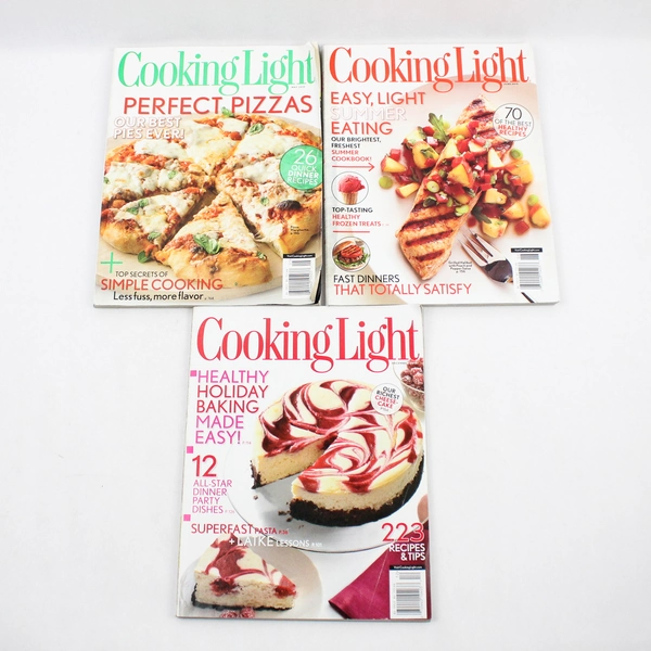 Lot of 3 Cooking Light Magazines 2010 May June December