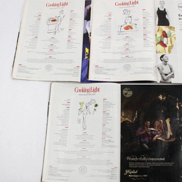 Lot of 3 Cooking Light Magazines 2010 May June December