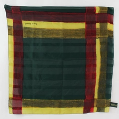 Vintage Harvé Benard Geometric Multicolor Scarf 22.5"x22.25" - Good Condition