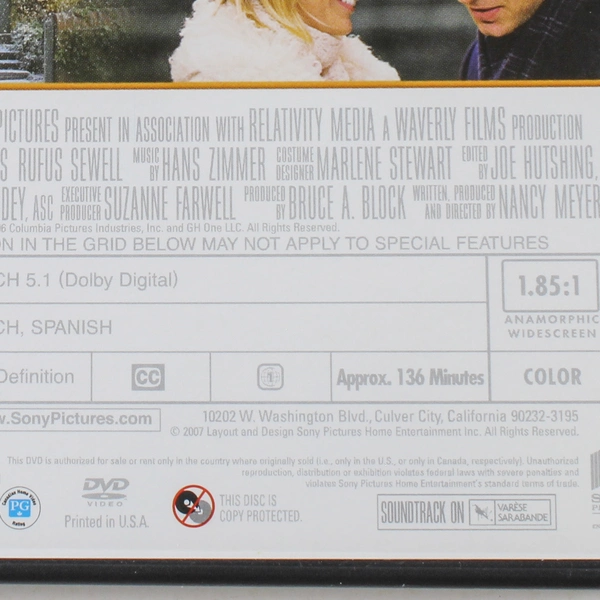 The Holiday DVD 2006 Jack Black, Kate Winslet, Jude Law - Good Condition