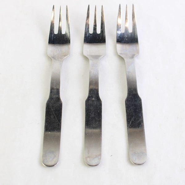 Set of 3 Dansk Nova Glossy Stainless Steel Salad Forks