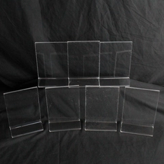 Lot of 7 Clear Acrylic Brochure Holder Stands 6.25" Tall Pre-owned
