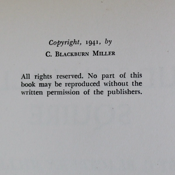 Hudson Valley Squire by C Blackburn Miller 1st Edition Memoir 1941 HC DJ