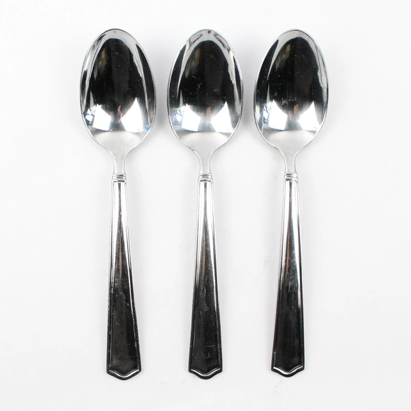 Set of 3 Reed & Barton American Classic Stainless Steel Oval Soup Spoons