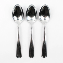 Set of 3 Reed & Barton American Classic Stainless Steel Oval Soup Spoons