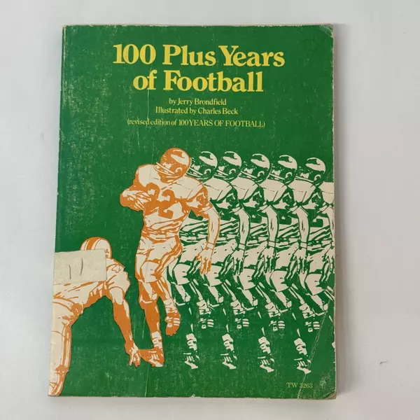 100 Plus Years Of Football Paperback Jerry Brondfield 1975 Revised Edition