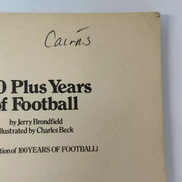 100 Plus Years Of Football Paperback Jerry Brondfield 1975 Revised Edition