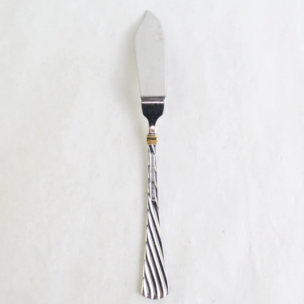 Reed & Barton Atlantis Gold Stainless Steel Flat Handle Butter Knife 