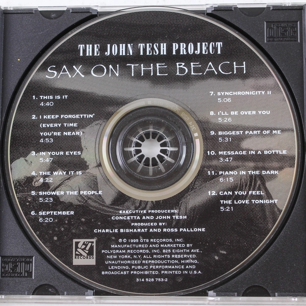 John Tesh Sax on the Beach CD 1995 GTS Records - Relaxing Music Pre-Owned