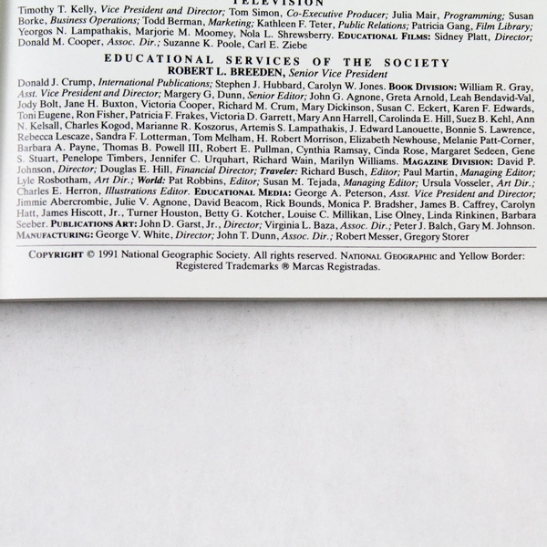 Lot of 2 Vintage National Geographic Magazines Feb & Nov 1991 Collectible