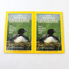 Lot of 2 Vintage National Geographic Magazines April 1989 Cry of the Loon