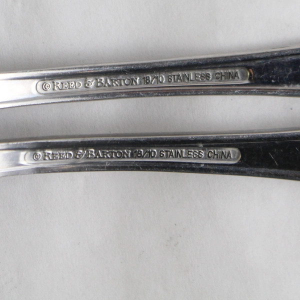 2 PC Set Reed & Barton Brunswick 18/10 Stainless Steel Serving Fork & Spoon