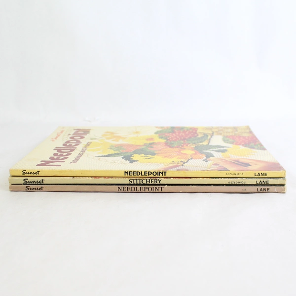 Lot of 3 Vintage Sunset Needlecraft Books 1972 to 1977 Paperback