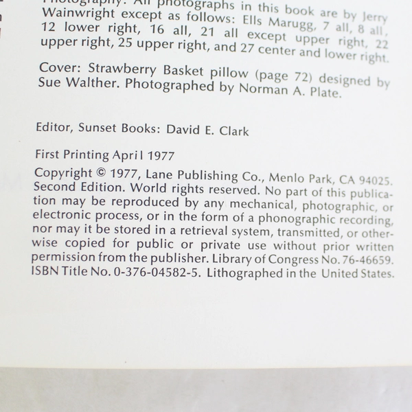 Lot of 3 Vintage Sunset Needlecraft Books 1972 to 1977 Paperback