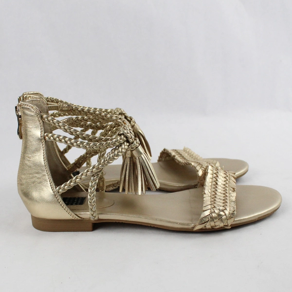 White House Black Market "Mercy" Size 8.5 Gold Gladiator Sandal