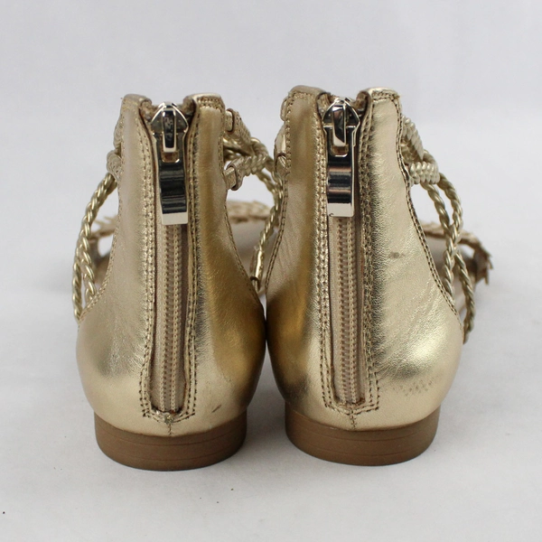 White House Black Market "Mercy" Size 8.5 Gold Gladiator Sandal