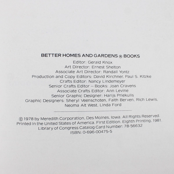 Better Homes and Gardens Needlepoint 1978 Hardcover