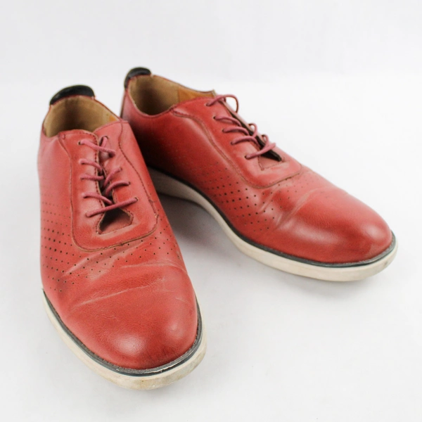 Members Only Grand-02 Men's Maroon Oxford Perforated Casual Dress Shoes Size 11