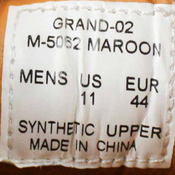 Members Only Grand-02 Men's Maroon Oxford Perforated Casual Dress Shoes Size 11