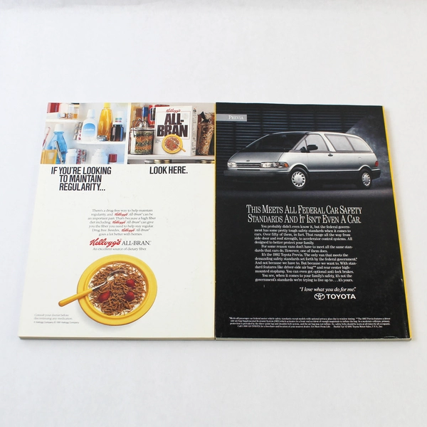 Lot of 2 Vintage 1992 National Geographic Magazines - Jan & Mar Issues