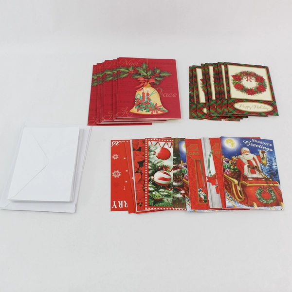 Lot of 36 Christmas House Greeting Cards & 32 Envelopes - New Condition