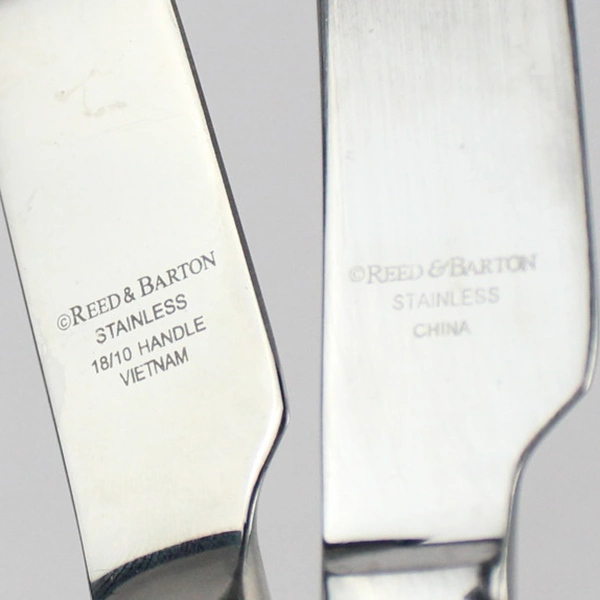 Set of 7 Reed & Barton Berkshire Matte Stainless Steel Dinner Knives