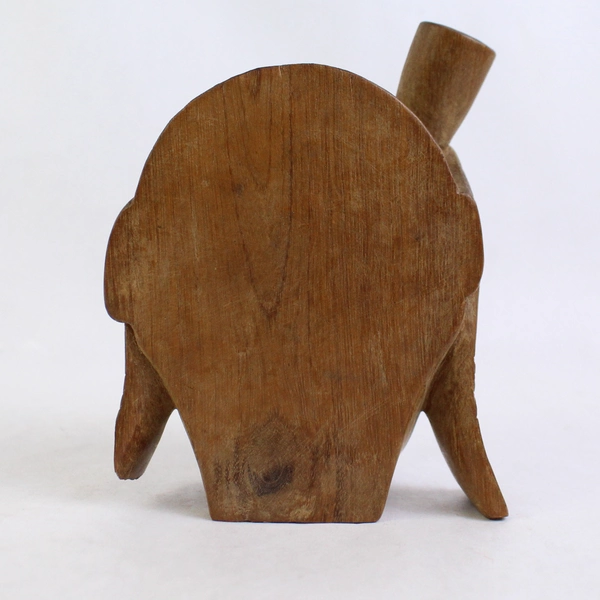 Vintage Hand Carved Wood Bust Woman Head 4.75"