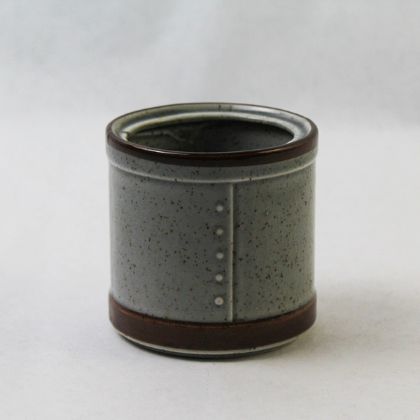 Otagiri Gray Ceramic Milk Jug Cookie Jar 3" Tall - No Lid Decor Piece