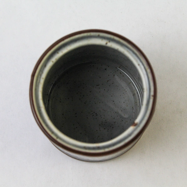 Otagiri Gray Ceramic Milk Jug Cookie Jar 3" Tall - No Lid Decor Piece