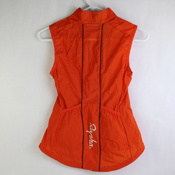Rapha Women's XXS Cycling Gilet Vest Orange Nylon Biking