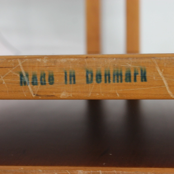 Danish Mid Century Modern Teak And Glass Top Dining Table Denmark